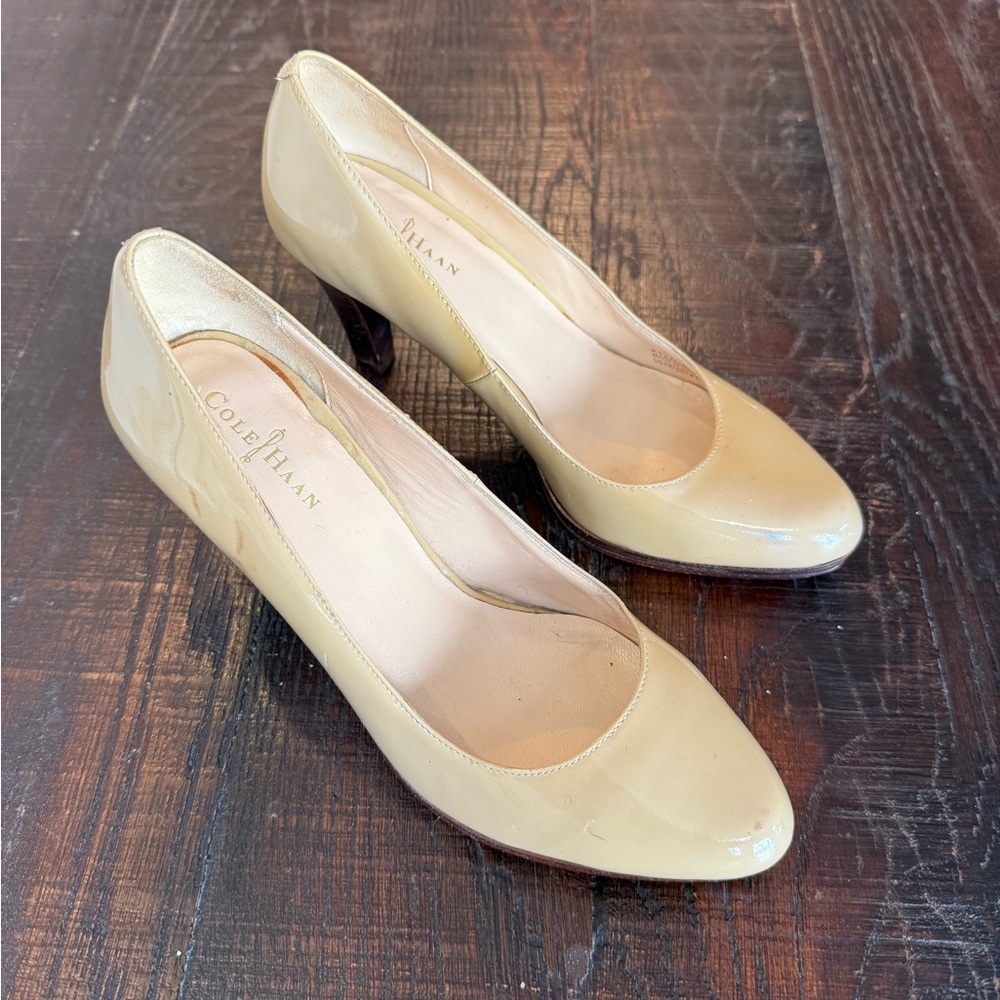 Cole Haan Cream Heels Classic Court Style